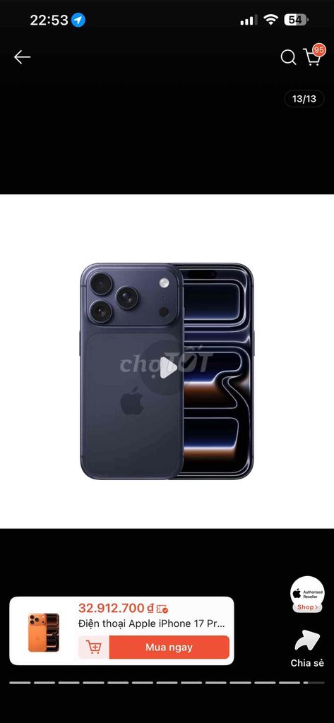 Apple iPhone 17 Pro 256GB Nguyên seal. Mua bán Điện thoại tại Quận Hai Bà Trưng Hà Nội được đăng bởi Ngọc hình 1