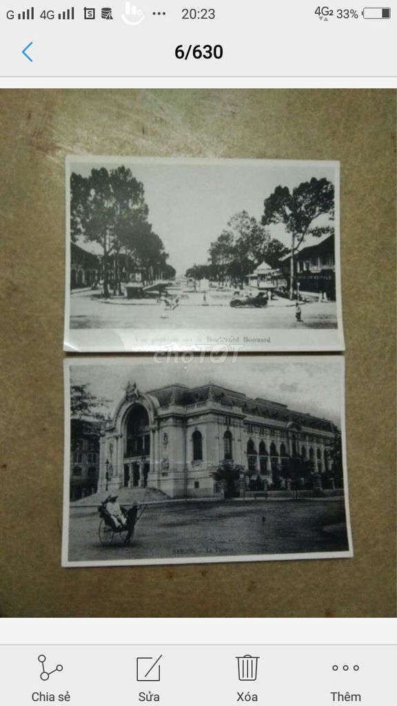 10 postcard đen trắng sài gòn cổ