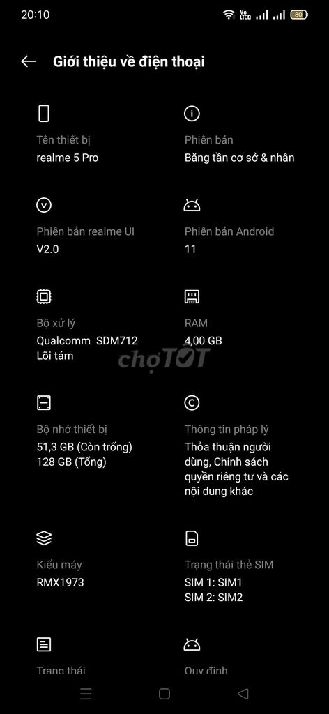 Realme 5 Pro 128GB Xanh tím. Mua bán Điện thoại tại Thành phố Thủ Dầu Một Bình Dương được đăng bởi Tùng Nguyễn hình 1