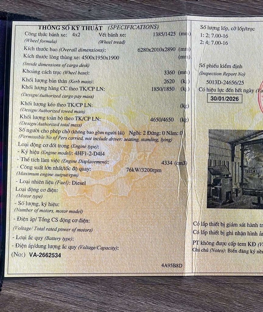 BÁN GẤP Isuzu 1.9 tấn đời 2006 thùng kín 4m5. Mua bán Xe tải, xe ben tại Thành phố Thuận An Bình Dương được đăng bởi Xe tải Bình Dương hình 7