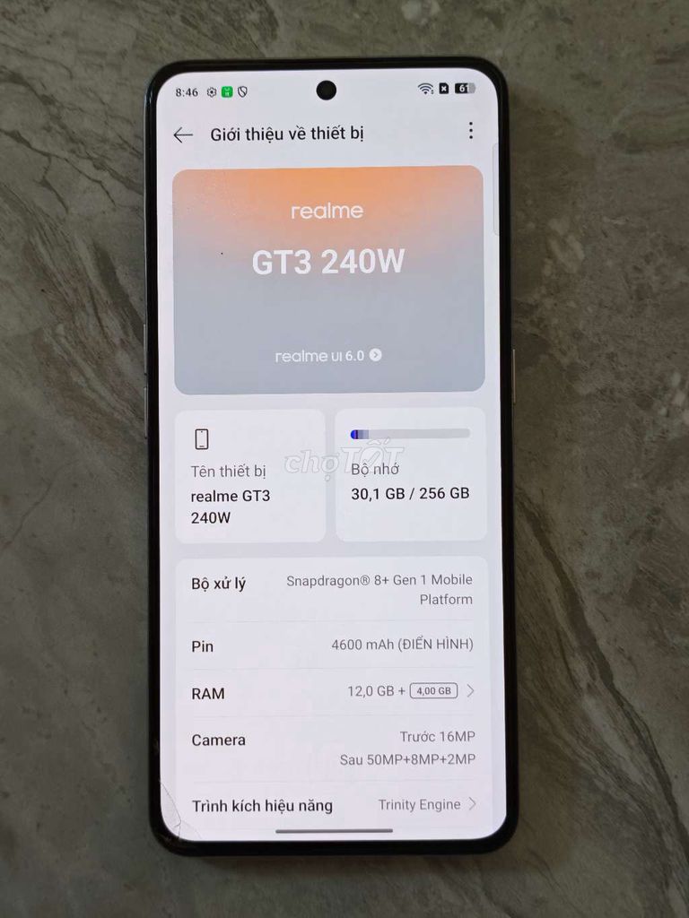 Realme GT3 240W Trắng 256GB. Mua bán Điện thoại tại Huyện Chơn Thành Bình Phước được đăng bởi Nguyễn Đức hình 1