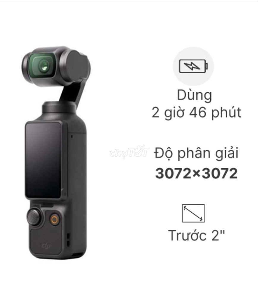Máy quay DJI Pocket 3 Đen 3072x3072. Mua bán Máy ảnh, Máy quay tại Quận 1 Tp Hồ Chí Minh được đăng bởi an phan hình 1