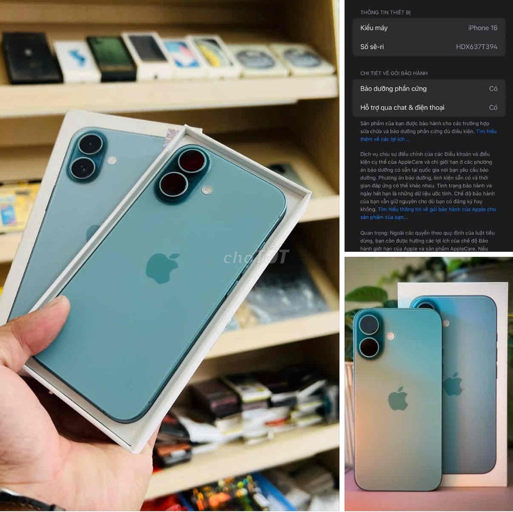 iPhone 16 256GB Xanh new FULLBOX BH 11/2025. Mua bán Điện thoại tại Quận Thanh Xuân Hà Nội được đăng bởi Nguyễn Huy Dũng hình 1