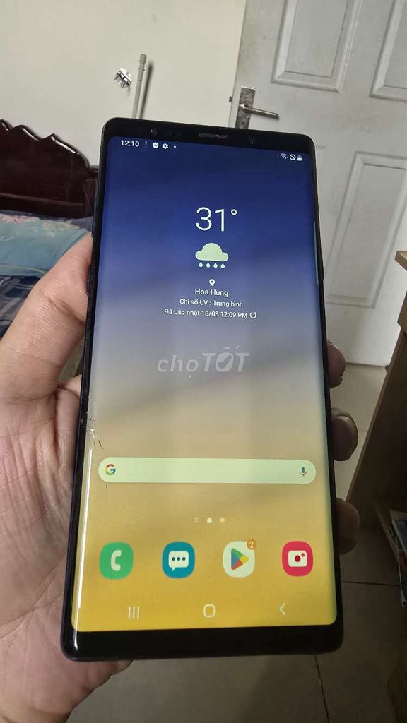 Samsung Note 9 Ám vàng nứt nhẹ Đã sử dụng. Mua bán Điện thoại tại Quận Tân Bình Tp Hồ Chí Minh được đăng bởi Van Viet Dat hình 1