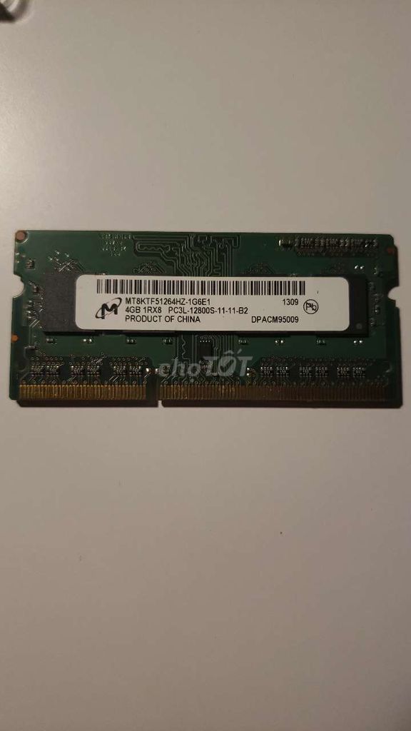 RAM Laptop DDR3L 4GB 1600MHz. Mua bán Linh kiện (RAM, Card...) tại Huyện Hoài Đức Hà Nội được đăng bởi Minh Đỗ hình 1