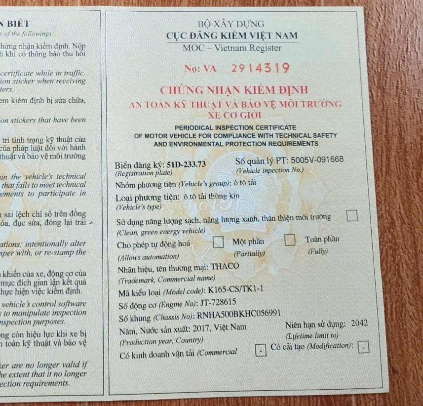 Bán gấp kia 2.4 tấn đời 2017 thùng kín 3m5. Mua bán Xe tải, xe ben tại Thành phố Thuận An Bình Dương được đăng bởi Hồ Xe Tải hình 9