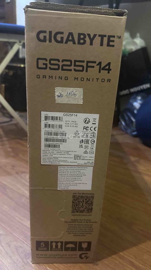 Màn hình gaming GIGABYTE GS25F14 25 inch Đen. Mua bán Phụ kiện (Màn hình, Chuột...) tại Quận Đống Đa Hà Nội được đăng bởi Lại Kiên hình 1