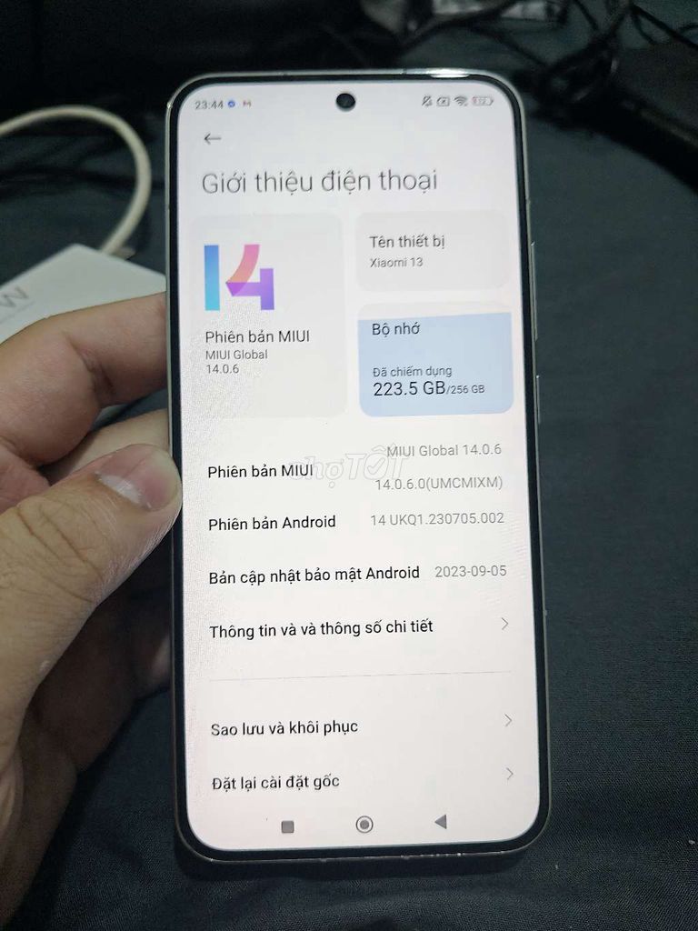 Xiaomi 13 8GB/256GB Trắng Đã sử dụng. Mua bán Điện thoại tại Quận Tân Bình Tp Hồ Chí Minh được đăng bởi Trương Thuận An hình 1
