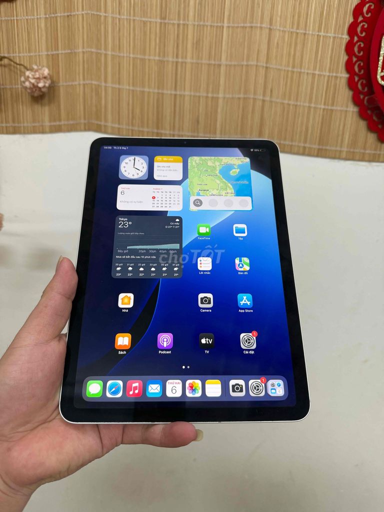 Apple iPad Air 4 64GB 4G+Wifi Bạc Nguyên bản. Mua bán Máy tính bảng tại Quận Đống Đa Hà Nội được đăng bởi CHUNG Mobile hình 1