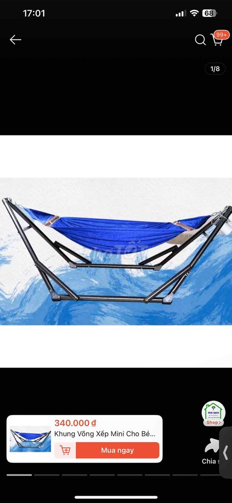 Võng xếp trẻ em Kim loại. Mua bán Nội thất, đồ gia dụng khác tại Huyện Bình Chánh Tp Hồ Chí Minh được đăng bởi Nguyễn Thị Tuyết Nga hình 1