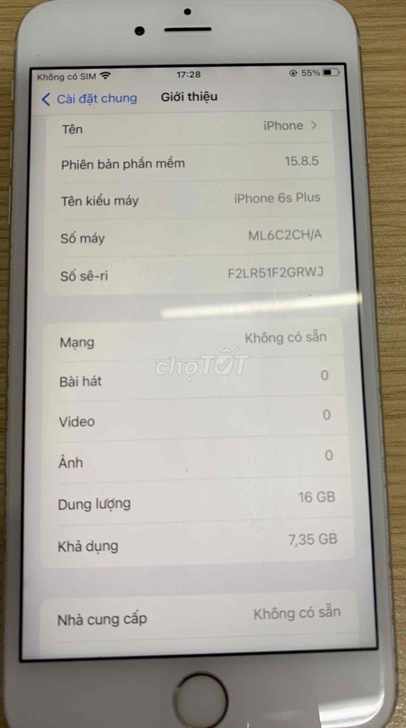 Apple iPhone 6s Plus 16GB Bạc Like New. Mua bán Điện thoại tại Quận 7 Tp Hồ Chí Minh được đăng bởi võ phong hình 1