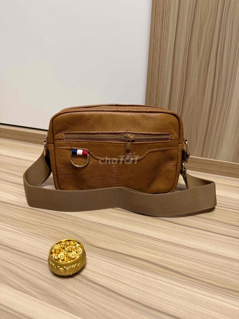 Túi đeo chéo da Nâu. Mua bán Túi xách tại Quận 6 Tp Hồ Chí Minh được đăng bởi Gift And Tester hình 1
