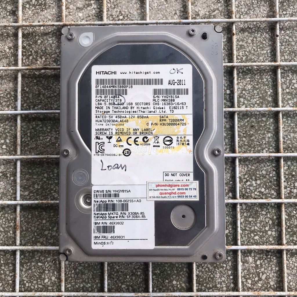 Ổ cứng WD Green 3TB 3.5 inch. Mua bán Linh kiện (RAM, Card...) tại Thành phố Bà Rịa Bà Rịa - Vũng Tàu được đăng bởi Laptop Bà Rịa hình 1