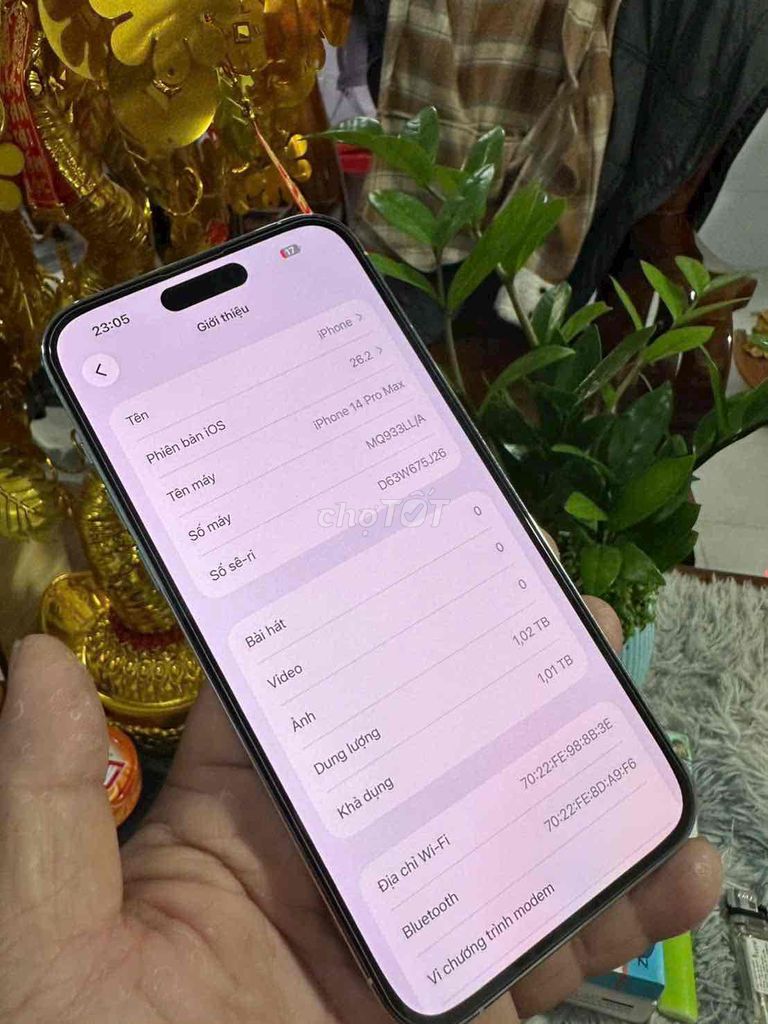 Apple iPhone 14 Pro Max 1024GB Trắng. Mua bán Điện thoại tại Thành phố Biên Hòa Đồng Nai được đăng bởi thanh hình 1