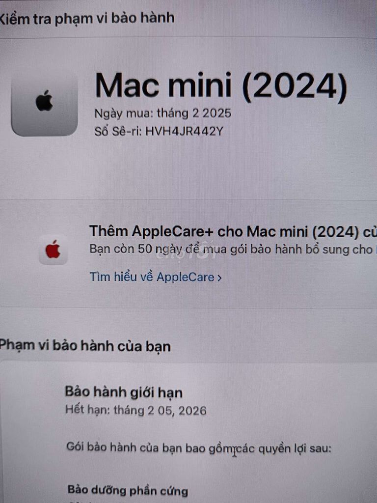 Mac Mini M4 base mới mua 12 ngày như mới