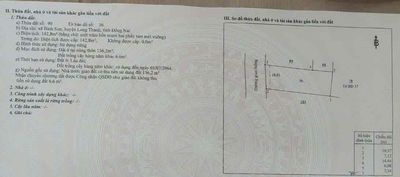 Đất ở 142,8m2 tại Phường Long Thành, tỉnh Đồng Nai (chính chủ)