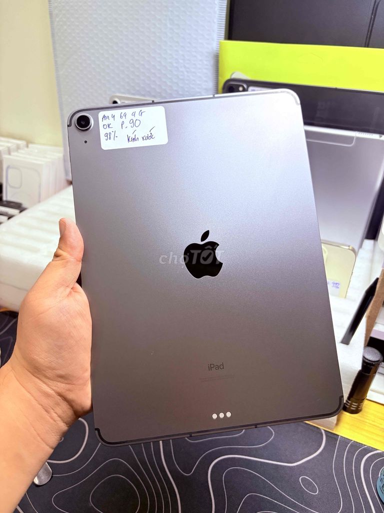 iPad Air 4 64GB Wifi + 4G Xám. Mua bán Máy tính bảng tại Quận Tân Bình Tp Hồ Chí Minh được đăng bởi TÁO BI STORE CHUYÊN IPAD ZIN CHẤT hình 1