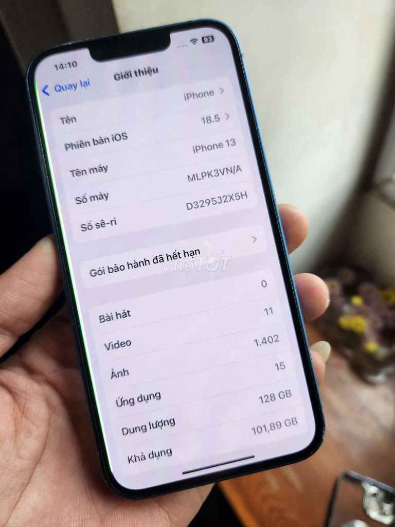 Apple iPhone 13 128GB Xanh VN/A. Mua bán Điện thoại tại Quận Tây Hồ Hà Nội được đăng bởi Vô Tâm  hình 1