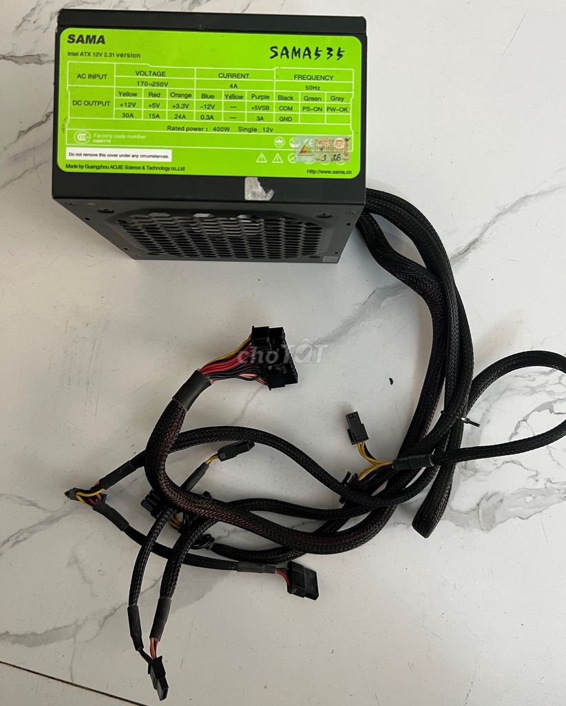 Nguồn SAMA  400W zin đẹp tháo case. Mua bán Linh kiện (RAM, Card...) tại Quận Tây Hồ Hà Nội được đăng bởi MayTinhGiaReHaNoi hình 1