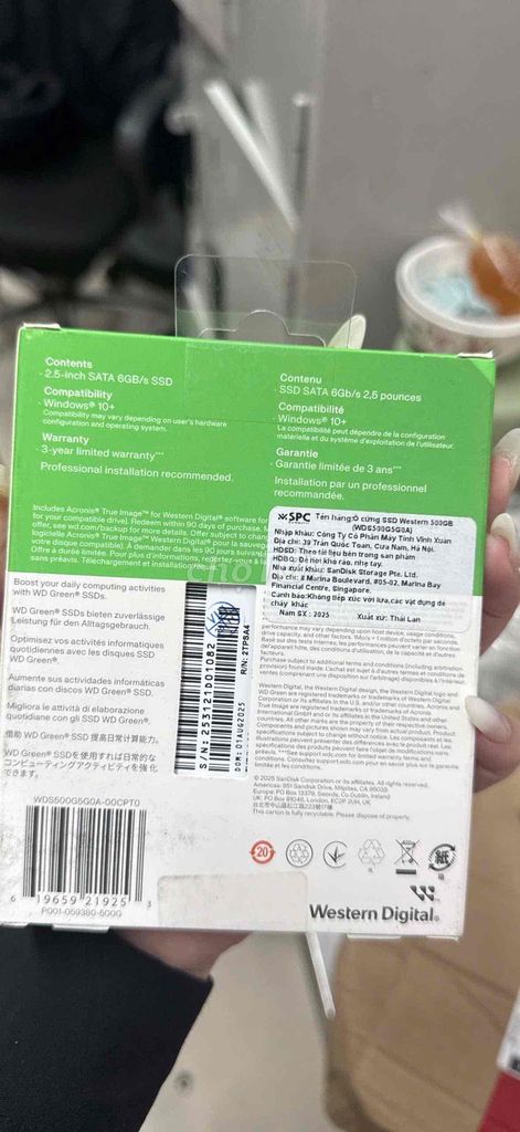 Ổ cứng SSD Western Digital 500GB 2.5 inch Thái Lan. Mua bán Linh kiện (RAM, Card...) tại Quận Tân Bình Tp Hồ Chí Minh được đăng bởi võ thanh thiên hình 1