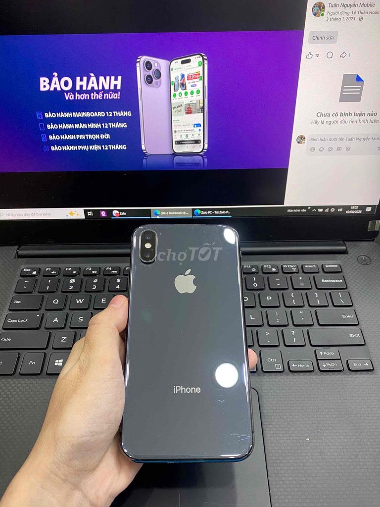 Apple iPhone X 64GB Đen Đã sửa nguồn. Mua bán Điện thoại tại Quận 3 Tp Hồ Chí Minh được đăng bởi Tuấn Nguyễn hình 1