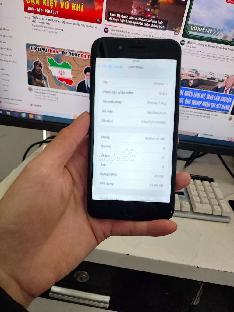 Apple iPhone 7 Plus 32GB Đen. Mua bán Điện thoại tại Huyện Thuỷ Nguyên Hải Phòng được đăng bởi Hùng Nguyễn THP store hình 1