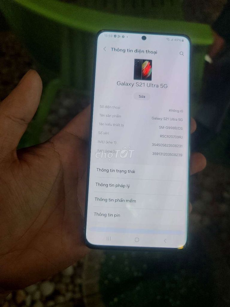 Samsung S21 Ultra 5G chính hãng 2 sim Ram 12GB