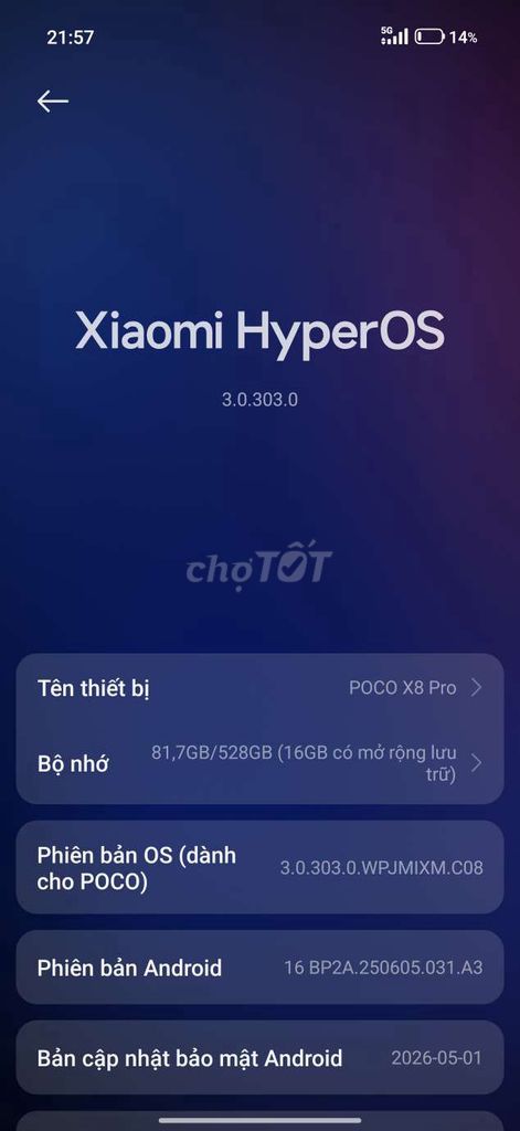 poco x8 pro màu trắng 8/512gb. Mua bán Điện thoại tại Quận 12 Tp Hồ Chí Minh được đăng bởi Thanh Sang Vinfast hình 1