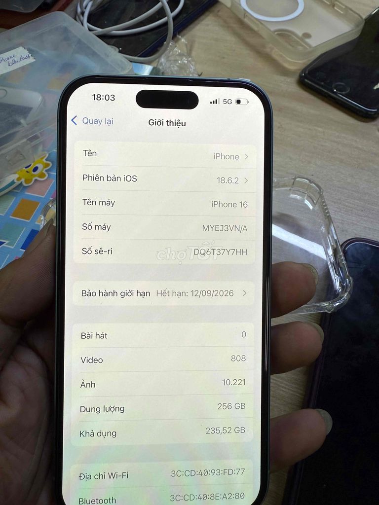 iphone 16-256gb đẹp keng pin 100% BH đến 9/2026. Mua bán Điện thoại tại Quận Long Biên Hà Nội được đăng bởi Nguyen Van Quan hình 1