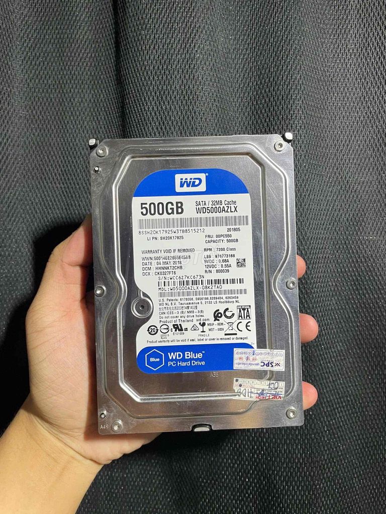 Ổ cứng HDD 500GB - SK100% | 200k/1. Mua bán Linh kiện (RAM, Card...) tại Quận 7 Tp Hồ Chí Minh được đăng bởi STAR BUILD hình 1