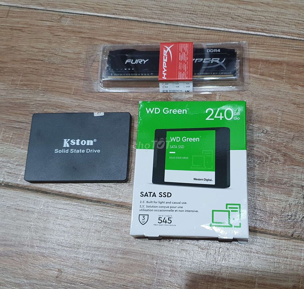 ram, ssd new dùng vài giờ