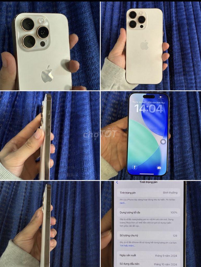 Apple iPhone 16 Pro 128GB Vàng Sa mạc. Mua bán Điện thoại tại Quận 12 Tp Hồ Chí Minh được đăng bởi Khang Nguyễn Lâm hình 1