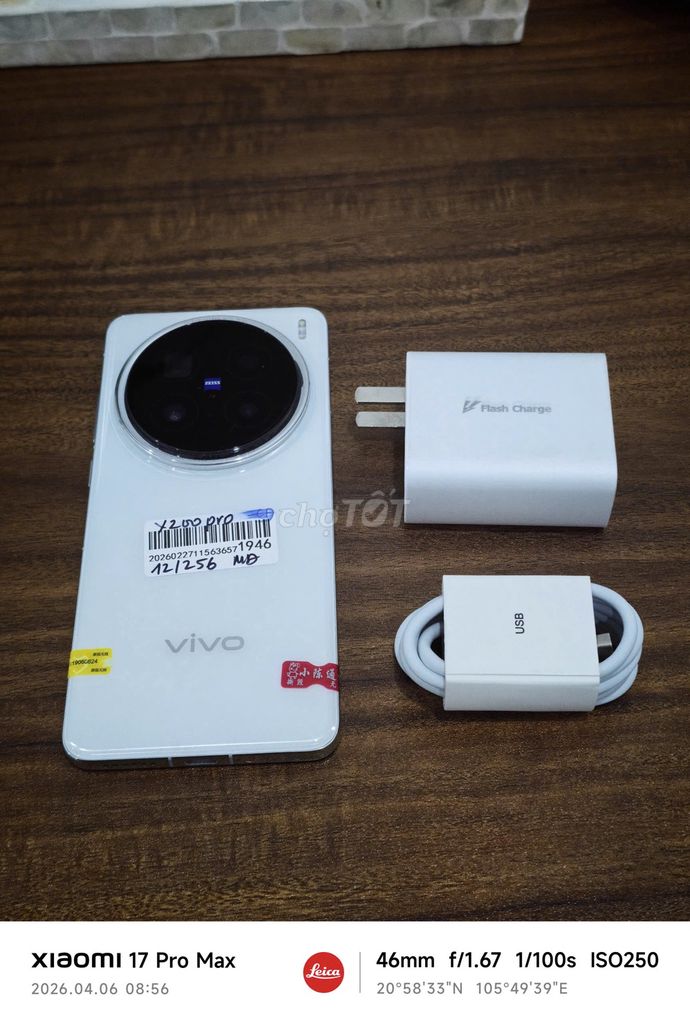 Vivo X200 Pro 12/256 Trắng sạc 80w có ship COD. Mua bán Điện thoại tại Quận Hoàng Mai Hà Nội được đăng bởi Trần Ngọc Hiếu hình 1