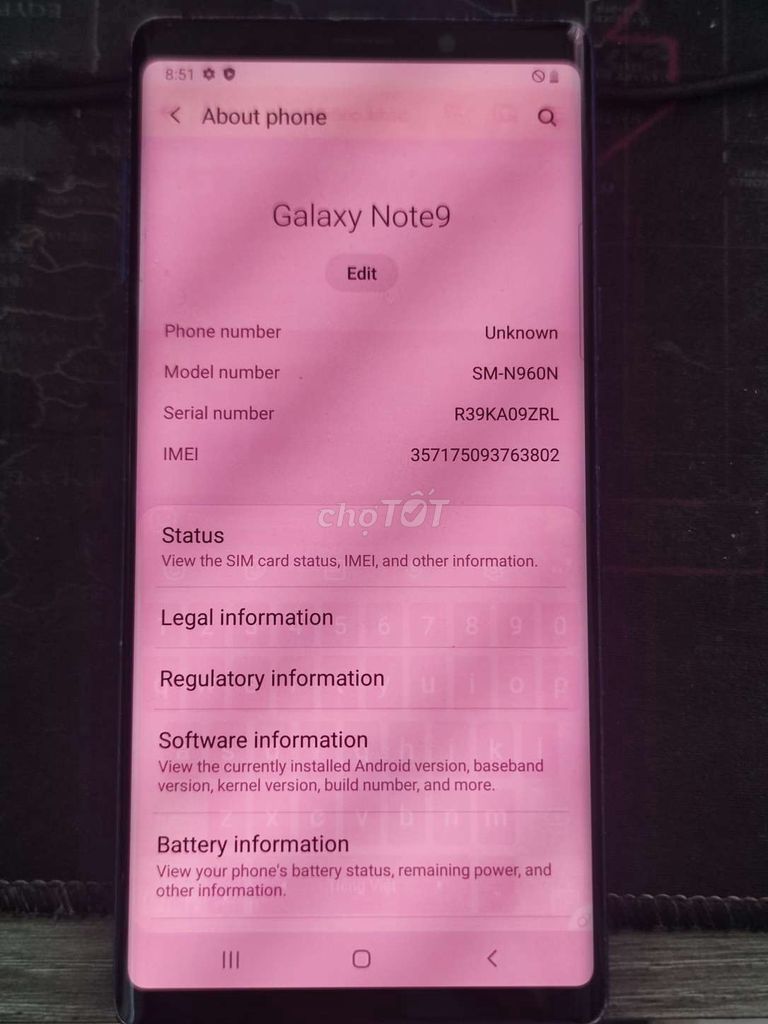 Samsung Galaxy Note 9 Xanh ám màn. Mua bán Điện thoại tại Quận Ngũ Hành Sơn Đà Nẵng được đăng bởi tony nguyen hình 1