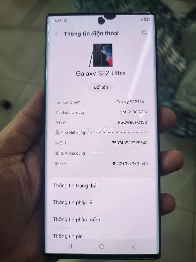 Samsung Galaxy S22 Ultra 8GB/128GB Đen. Mua bán Điện thoại tại Quận 8 Tp Hồ Chí Minh được đăng bởi Đạt hình 1