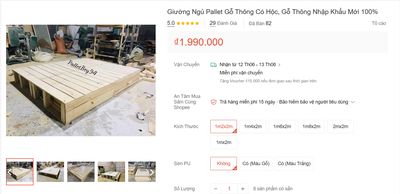 Giường Pallet có hộp tủ 1m2*2m. Mua bán Giường, chăn ga gối nệm tại Quận Tân Bình Tp Hồ Chí Minh được đăng bởi Nguyễn Lâm Vĩ Cường