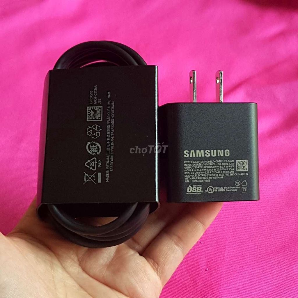 Sạc nhanh 45W Samsung S24+ / S24 Ultra mới 100%.