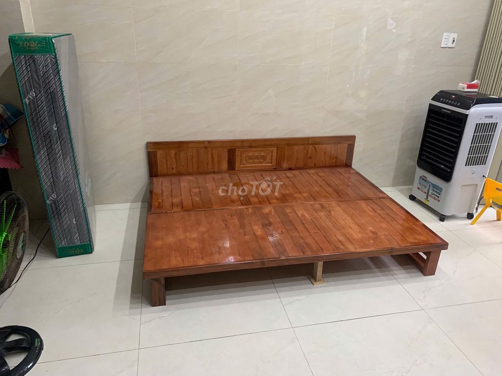 Giường gấp Gỗ quế 1m6 x 2m . Mua bán Giường, chăn ga gối nệm tại Quận Liên Chiểu Đà Nẵng được đăng bởi Salon gỗ Hoa Hùng hình 1