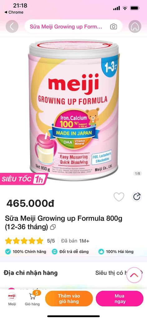 Sữa Meiji từ 12 tháng. Mua bán Mẹ và bé tại Quận Bình Tân Tp Hồ Chí Minh được đăng bởi Ngọc Nguyễn hình 1