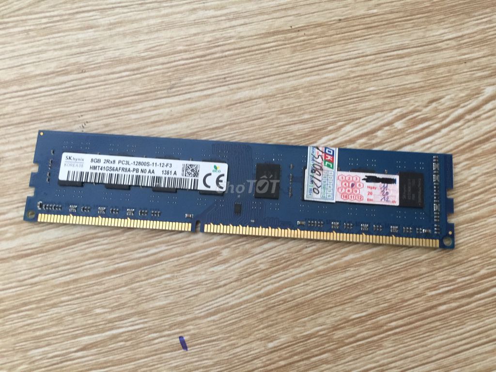 RAM SK Hynix 8GB DDR3L bus 1600. Mua bán Linh kiện (RAM, Card...) tại Quận Tây Hồ Hà Nội được đăng bởi MayTinhGiaReHaNoi hình 1