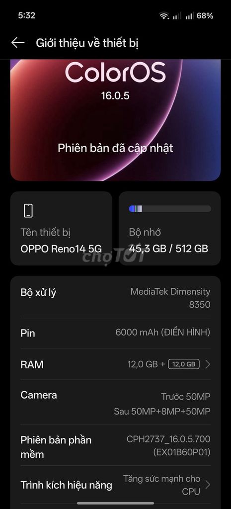OPPO Reno14 5G 512GB Trắng. Mua bán Điện thoại tại Huyện Củ Chi Tp Hồ Chí Minh được đăng bởi LG USA hình 1