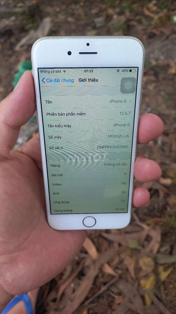 Apple iPhone 6 16GB Bạc 96%. Mua bán Điện thoại tại Thành phố Thủ Dầu Một Bình Dương được đăng bởi Baxuka hình 1