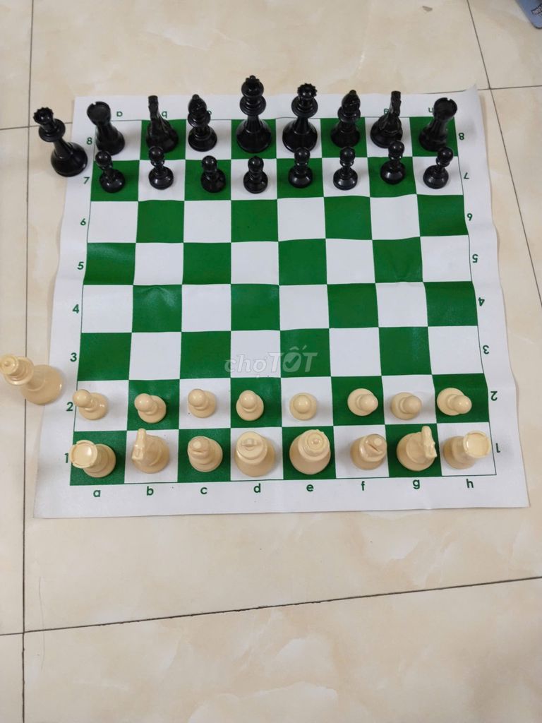 Cờ vua Nhựa, Simili Trắng, Đen, Xanh lá
