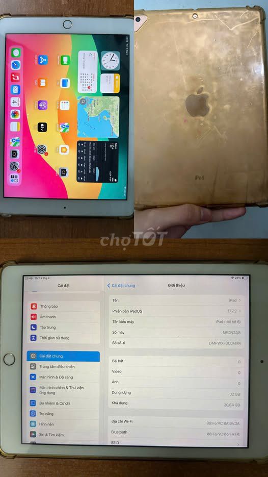 Apple iPad Gen 6 32GB Wifi Vàng. Mua bán Máy tính bảng tại Quận Hoàn Kiếm Hà Nội được đăng bởi Hội Đồ Điện Tử hình 1