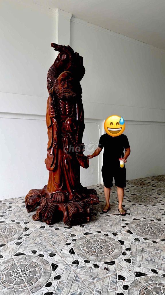 Tượng gỗ Đạt Ma Sư Tổ. Mua bán Đồ sưu tầm, đồ cổ tại Huyện Dầu Tiếng Bình Dương được đăng bởi Sơn hình 1