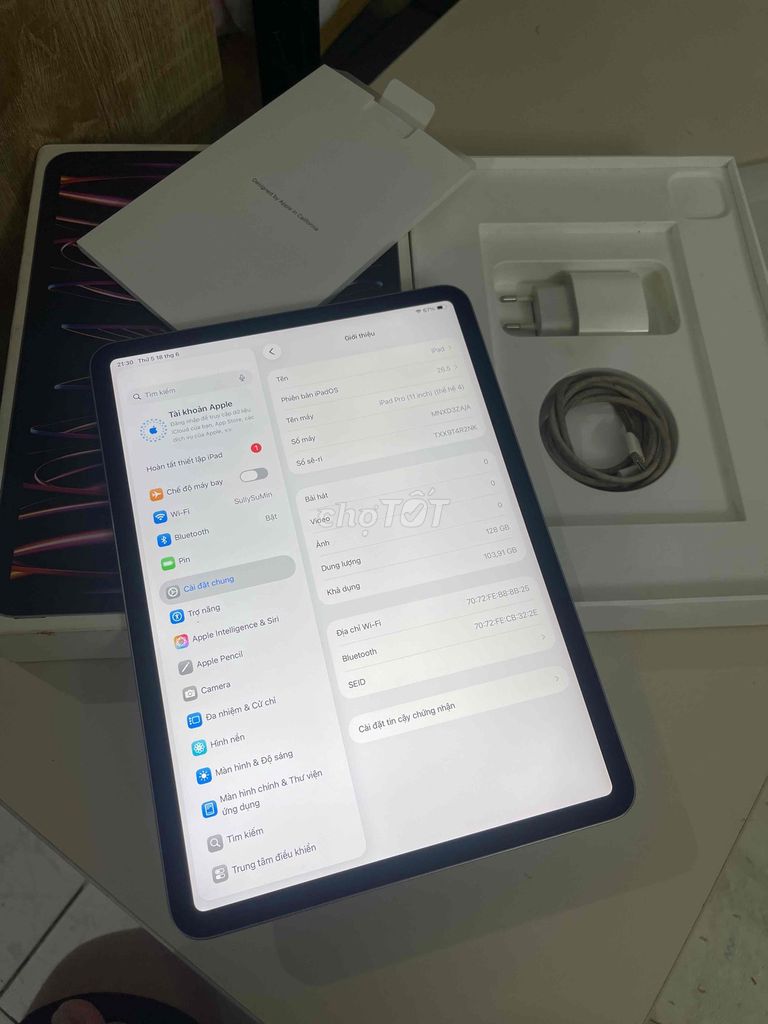 Apple iPad Pro M2 Wifi 128GB Xám. Mua bán Máy tính bảng tại Quận 12 Tp Hồ Chí Minh được đăng bởi Út Trần hình 1