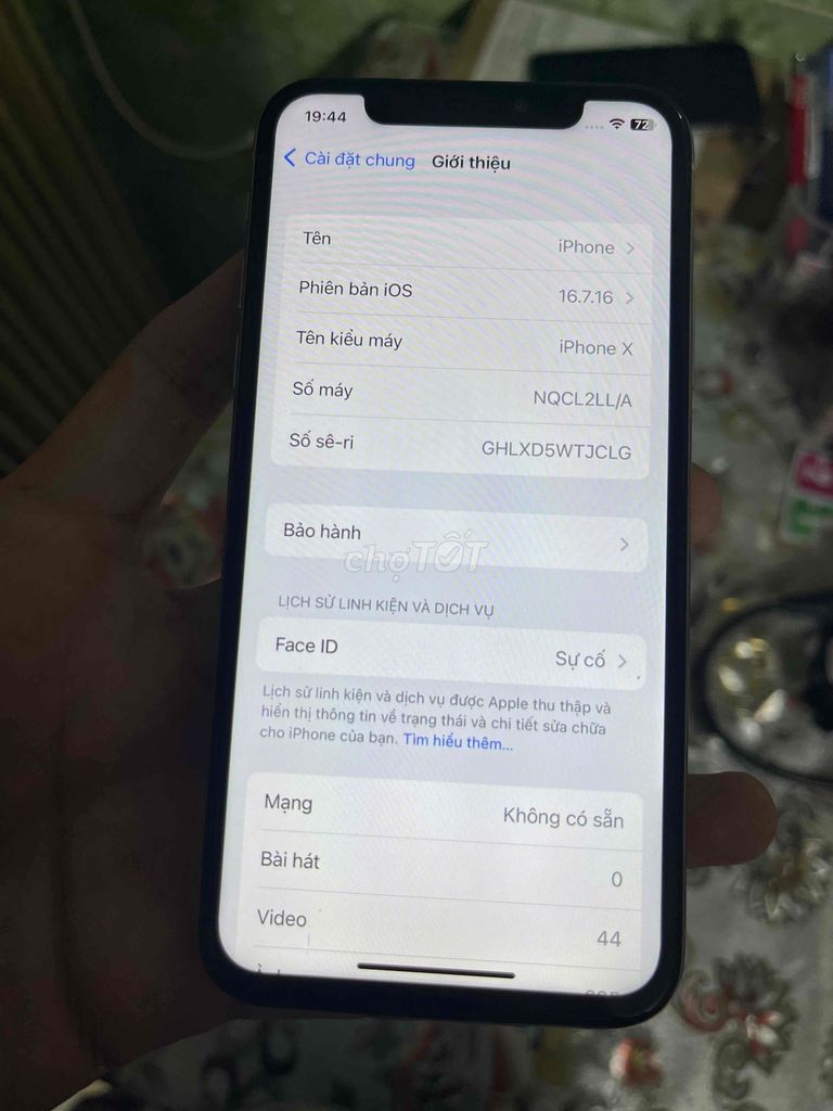 Apple iPhone X trắng 64g mất face màn lk. Mua bán Điện thoại tại Huyện Châu Thành Tiền Giang được đăng bởi Phan  hình 1