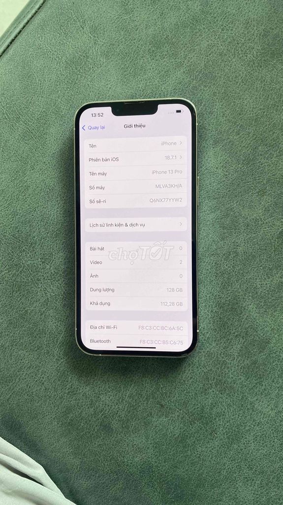 iPhone 13 Pro 128GB Trắng Đã sử dụng. Mua bán Điện thoại tại Quận Hà Đông Hà Nội được đăng bởi Cường hình 1