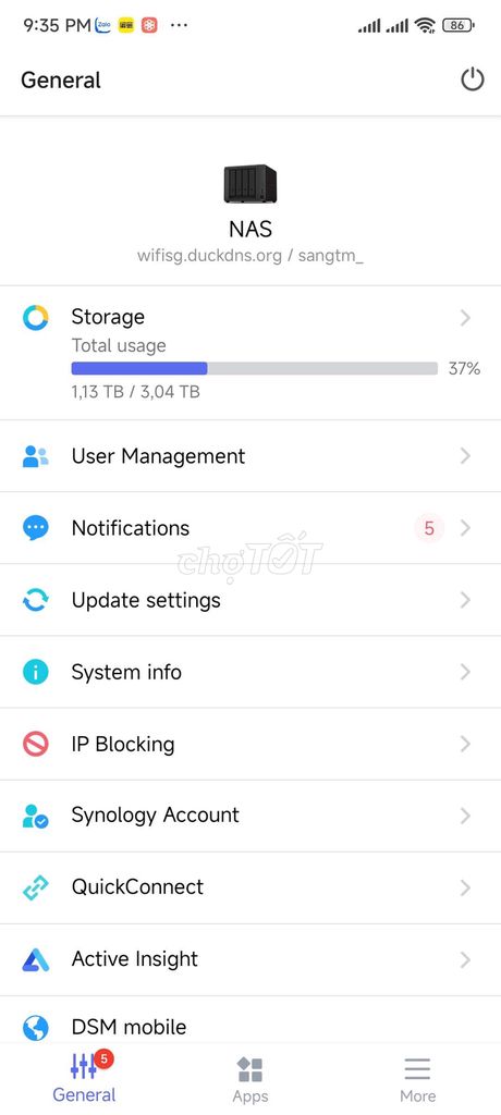 Box Nas Synology làm backup OneDrive - Có App mobi