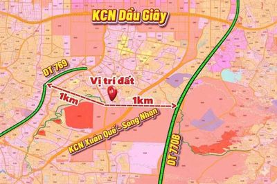 BÁN NHANH LÔ ĐẤT ĐỐI DIỆN KCN XUÂN QUẾ - SÔNG NHẠN, Giá Rẻ
